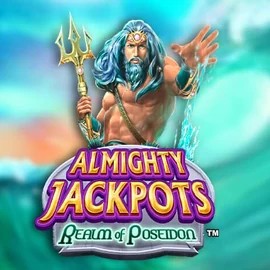 Almighty Jackpots – Realm of Poseidon logo by Novomatic SkyHills Casino