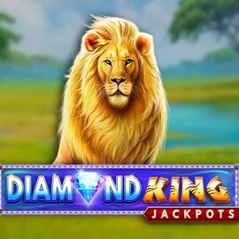 Jackpots logo of Diamond King Jackpots from SpinPlay Games at SkyHills Casino