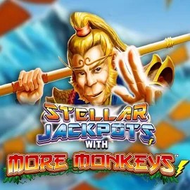 Official Jackpots logo: Stellar Jackpots with More Monkeys by Lightning Box Game at SkyHills Casino