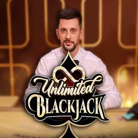 Unlimited Blackjack slot icon by Ezugi, available at SkyHills Casino